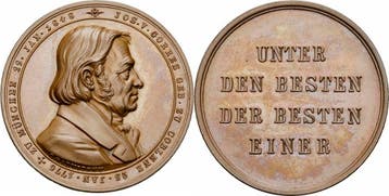 Österreich Medaille Joseph Goerres Bronze Medaille 1848 R.., Verzenden