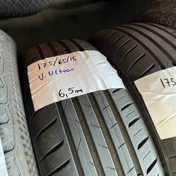 2 x Vredestein Ultrac 175-65-15 Zomerbanden 6,5mm, Gebruikt, 15 inch, 175 mm, Ophalen of Verzenden