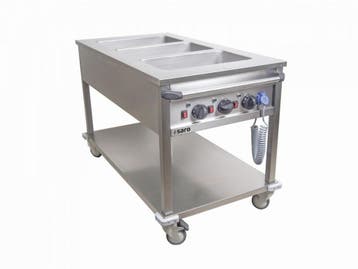 Bain Marie Wagen BT-3 | 3x 1/1 GN | Met Aftapkranen | 2kW |, Verzenden, Nieuw in verpakking