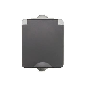 ION INDUSTRIES | OPBOUW WANDCONTACTDOOS | IP55 | GRIJS, Nieuw