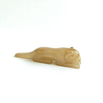 Oud-Chinees Hard Stone Rustende Tijger Kralen-talisman - 73