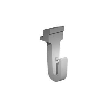 Klik-in ophanghaak voor in de ophangrail - Zilver - Pu...