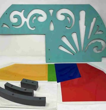 Wurlitzer 750/750E Back Door Mural Kit For Lighting, Ophalen, Gebruikt