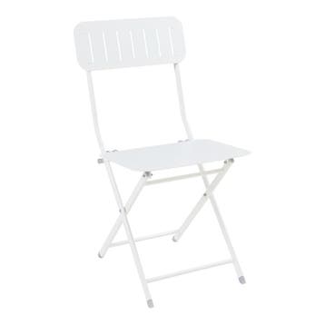 Klapstoel Sande set van 2 tuinstoelen 84,5x42x50 cm wit [en., Tuin en Terras, Verzenden, Nieuw