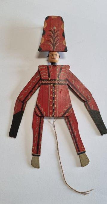 Hand-painted articulated Napoleon puppet - Blikken speelgoed