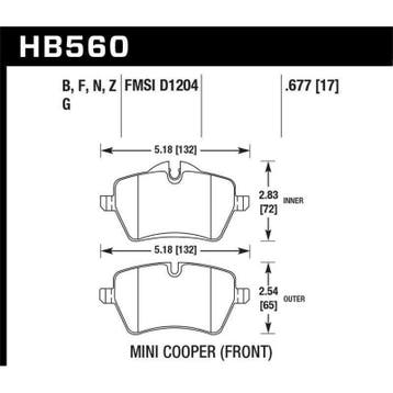 Hawk 05-06 JCW R53 Cooper S & 07+ R56 Cooper S HPS Street, Ophalen of Verzenden, Nieuw