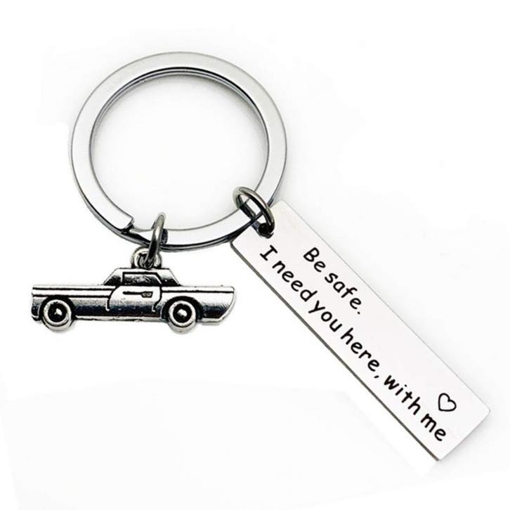 Fako Bijoux - Sleutelhanger Be Safe, I Need You Here With Me, Verzamelen, Sleutelhangers, Verzenden