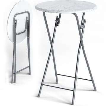 Statafel Wit Marmerlook ø60cm Inklapbaar (Statafels), Verzenden, Nieuw