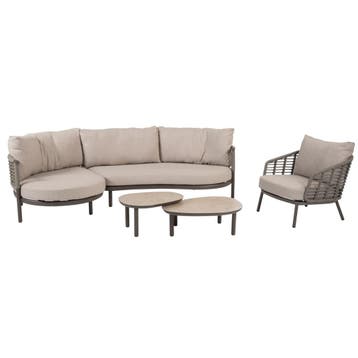 Monroe Puglia chaise longue loungeset 5 delig terre Taste, Ophalen of Verzenden, Nieuw