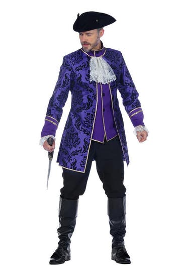 Venetiaans Kostuum Paars Heren Premium, Kleding | Heren, Ophalen of Verzenden, Nieuw