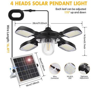 192 LED Solar Schuurlamp met Bewegingssensor Buitenlamp, Verzenden, Nieuw