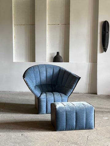 Ligne Roset - Inga Sempé - Fauteuil - Leder, Alcantara