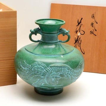Vaas - Brons - Japan - Takaoka Phoenix Relief (Zonder