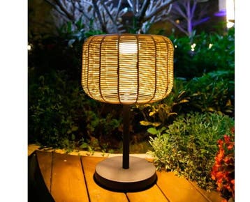 Buitenlamp Nina Garden Solar Rotan - 35x35x53 cm -, Ophalen of Verzenden, Nieuw