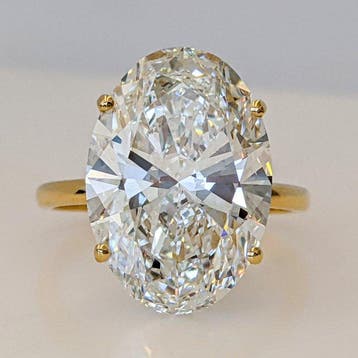 Verlovingsring - 18 karaat Geel goud - 9.22ct. tw. Diamant