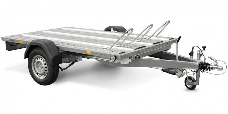 Motortrailer Stema STM tot 3 motoren 251x183cm 1300kg geremd, Auto diversen, Aanhangers en Bagagewagens, Ophalen