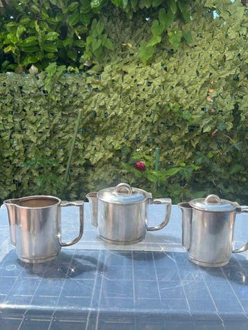 Krupp Berndorf - Gio Ponti - Koffieservies (3) - Verzilverd