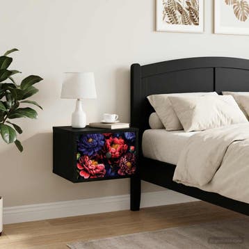 vidaXL Wandkastje KIEL 2 st Zwart eiken 36 x 33 x 25 cm, Minder dan 45 cm, Verzenden, Nieuw, Minder dan 55 cm