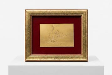 Salvador Dali (1904-1989) - Reliëf, La pelea, silver 24k