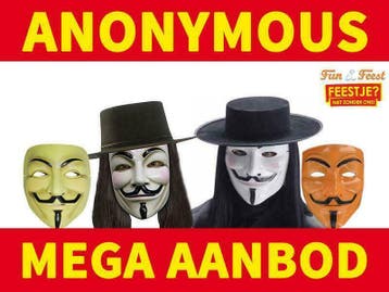 Anonymous kleding - Mega aanbod carnavals anonymous kostuums, Ophalen of Verzenden, Nieuw