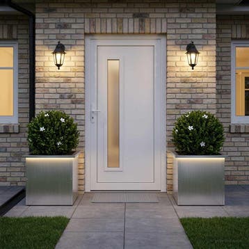 vidaXL Plantenbak met led 2 st zilver 40 x 40 x 40 cm, Verzenden, Minder dan 60 cm, Nieuw, Metaal