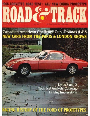 1968 ROAD AND TRACK MAGAZINE JANUARI ENGELS, Nieuw, Author