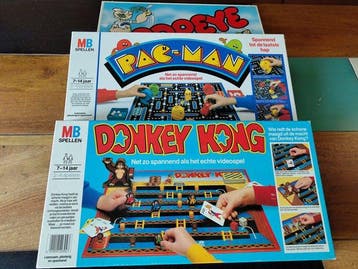 Bordspel - Donkey Kong, Pacman & Popeye - karton/plastic, Nieuw
