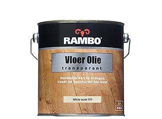 RAMBO VLOER OLIE TRANSPARANT - White Wash 777 - 0,75 liter, Wit, Nieuw, Beits, Ophalen of Verzenden