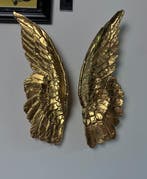 VICTOR MASSACRE - Reliëf, GOLDEN ANGEL WINGS - 30 cm - Gips