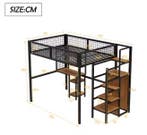 Metalen kinder loftbed met bureau en kast 90x200 / 140x200, Huis en Inrichting, Slaapkamer | Stapelbedden en Hoogslapers, Verzenden