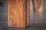 Massief houten eettafel PURE 135 cm bruin sheeshamhout met, Huis en Inrichting, Tafels | Eettafels, Ophalen of Verzenden, Nieuw