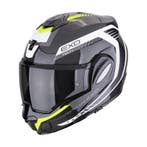 Scorpion EXO-Tech Evo Carbon Cosy Zwart Wit Geel Systeemhelm, Motoren, Systeemhelm, XXL, Nieuw met kaartje, Overige merken