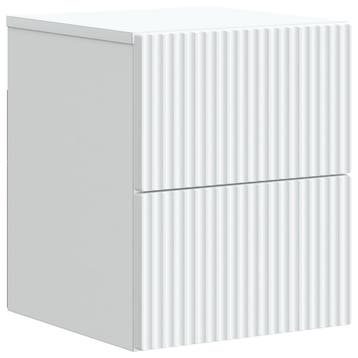 vidaXL Wandbeugel Bedkast met lade Wit 33 x 34,5 x 40 cm, Minder dan 45 cm, Verzenden, Nieuw, Minder dan 55 cm