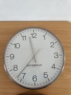 Riverdale Wandklok Camden | Zilver | 53cm, Ophalen of Verzenden, Nieuw, Analoog, Wandklok