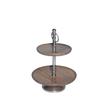 keuken etagère hout rond 2 lagen 35cm, Verzenden, Nieuw