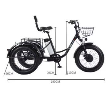 Elektrische Driewieler 20 Inch – 500W Fat Tire E-Bike, Verzenden, Nieuw