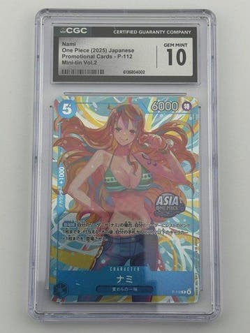 Bandai - 2 Graded card - One Piece - Nami P-112 Promo card,, Nieuw