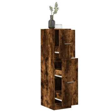 vidaXL Apothekerskast 30x41x118 cm bewerkt hout gerookt, Huis en Inrichting, Verzenden, Nieuw