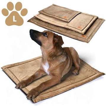 Premium Velvet Benchmat L - 90x55 cm TAUPE (Hond), Dieren en Toebehoren, Hondenmanden, Ophalen of Verzenden, Nieuw, Overige