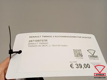 Renault Twingo 3 2014+ Ruitenwissermotor Achter 287109757R, Ophalen, Gebruikt, Renault