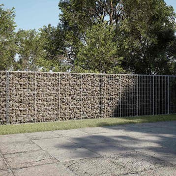vidaXL Schanskorf 800x50x100 cm gegalvaniseerd ijzer, Verzenden, Nieuw, Metaal