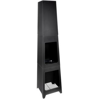 Tuinhaard | BBQ Collection | 36 x 36 x 150 cm (Staal, Zwart), Verzenden, Nieuw