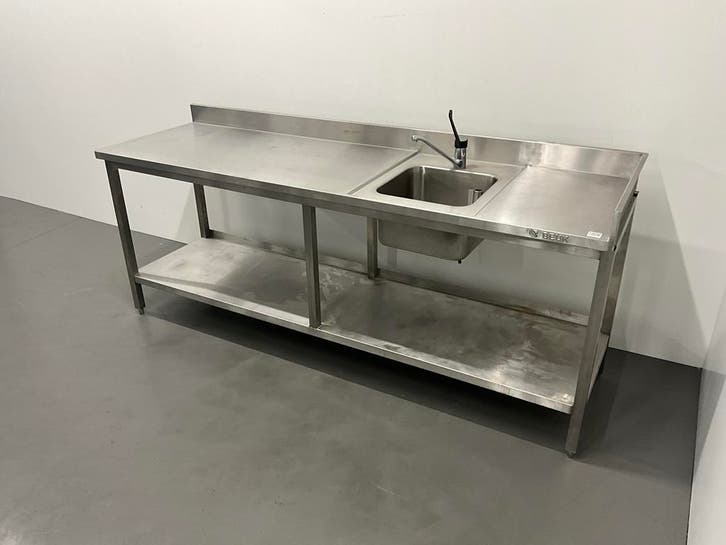 RVS Spoeltafel, Zakelijke goederen, Horeca | Keukenapparatuur, Gebruikt, Reinigen, Ophalen of Verzenden