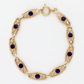 Armband - 18 karaat Geel goud - Emaille, Nieuw