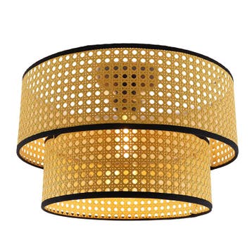 Rotan plafondlamp bruin, Kirsten, Ophalen of Verzenden, Nieuw, Overige materialen