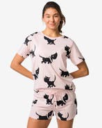 HEMA Takkie en Siepie damesshortama jersey lichtroze, Kleding | Dames, Verzenden