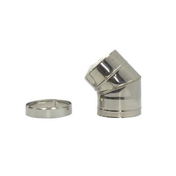 Pellet Pijp 80 Dw. Bocht 45 Graden, Huis en Inrichting, Kachels, Nieuw