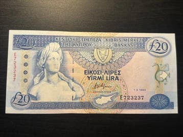 Cyprus. - 20 pounds 1993 - Pick 56b (Zonder minimumprijs)