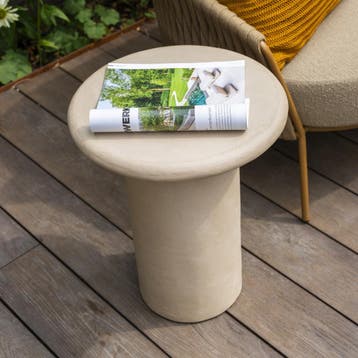 Hampton lounge tuintafel rond mortex beige 45xH55 cm 4, Ophalen of Verzenden, Nieuw