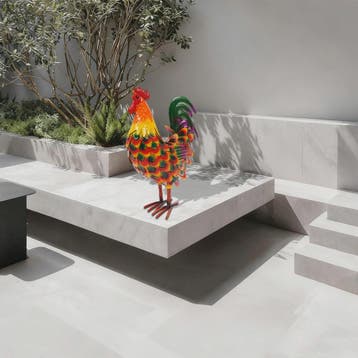 Set van 5 Metalen Haan Tuindecoratie Beelden - Farmhouse Sti, Verzenden, Nieuw